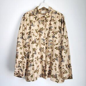 Vintage Liz Claiborne Silk Floral Blouse I Size 18